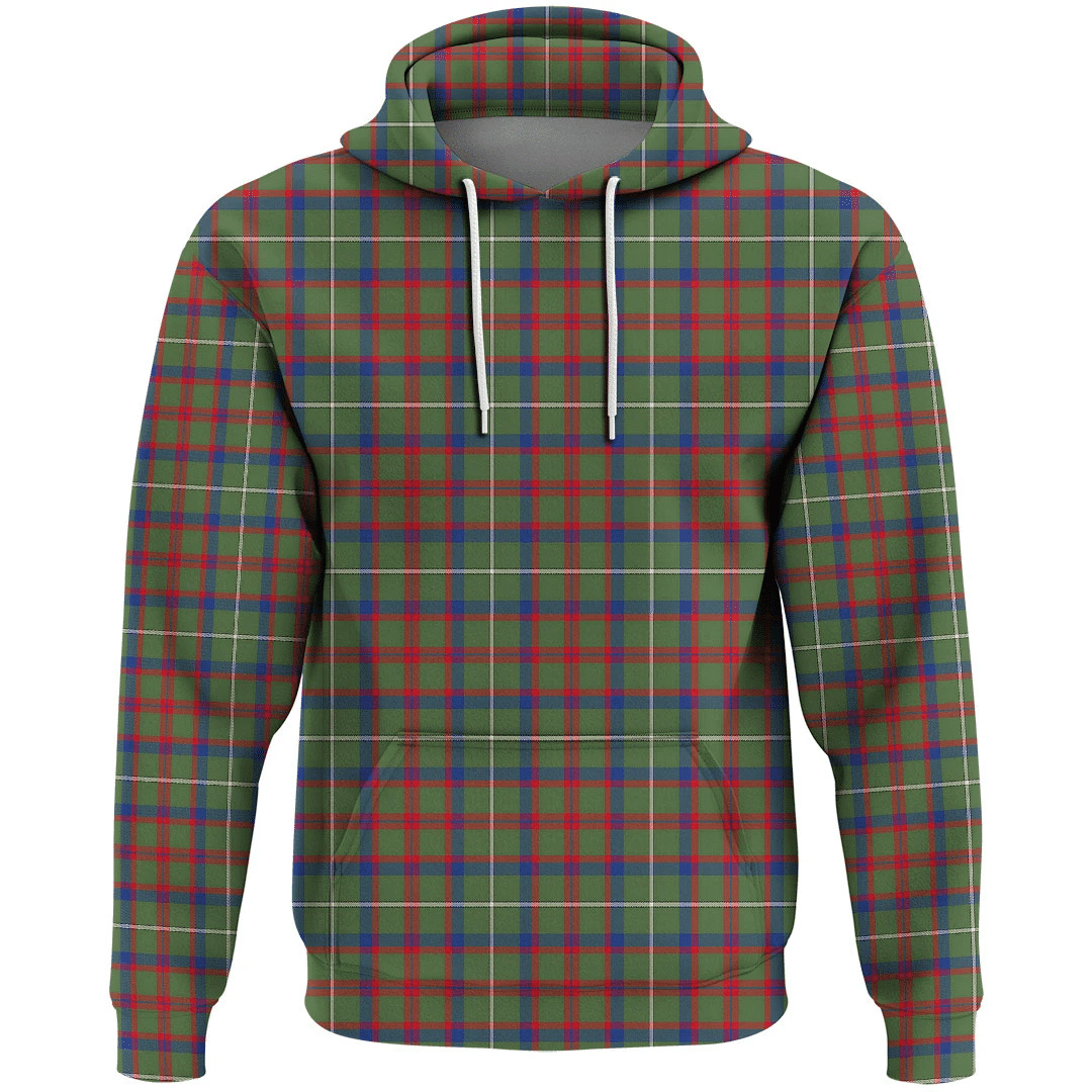 Shaw Green Modern Tartan Hoodie