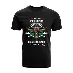 Chalmers Tartan Crest T-shirt - I'm not yelling style