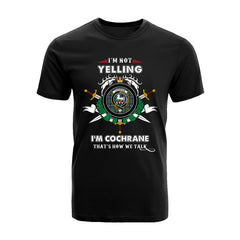 Cochrane Tartan Crest T-shirt - I'm not yelling style