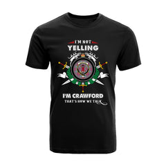 Crawford Tartan Crest T-shirt - I'm not yelling style