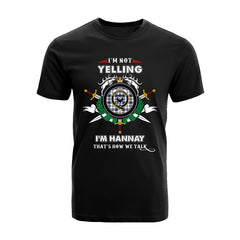 Hannay Tartan Crest T-shirt - I'm not yelling style