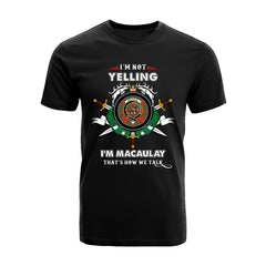 MacAulay Tartan Crest T-shirt - I'm not yelling style