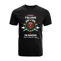 MacRae Tartan Crest T-shirt - I'm not yelling style