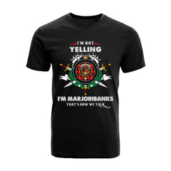 Marjoribanks Tartan Crest T-shirt - I'm not yelling style