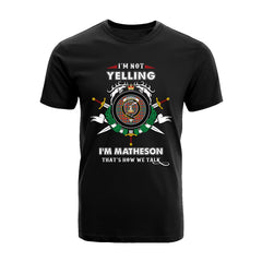 Matheson Tartan Crest T-shirt - I'm not yelling style