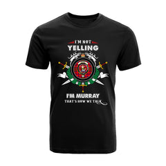 Murray of Tulloch Tartan Crest T-shirt - I'm not yelling style