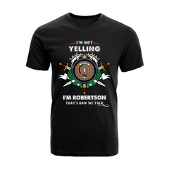 Robertson Tartan Crest T-shirt - I'm not yelling style