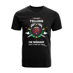 Wishart Tartan Crest T-shirt - I'm not yelling style