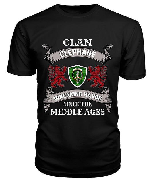 Clephane Family Tartan - 2D T-shirt 1060