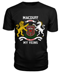 MacDuff Modern Tartan Crest 2D T-shirt - Blood Runs Through My Veins Style