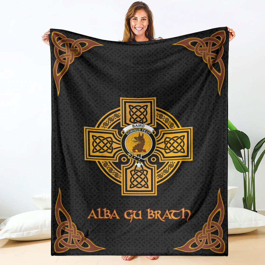 Baird Crest Premium Blanket - Black Celtic Cross Style