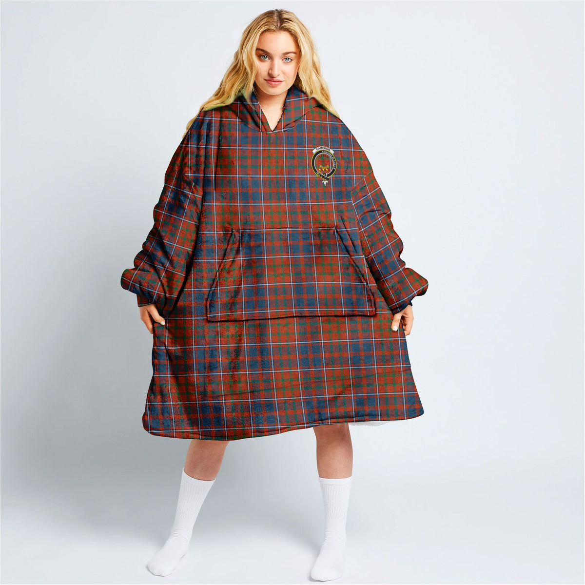 Cameron of Lochiel Ancient Tartan Hoodie Blanket