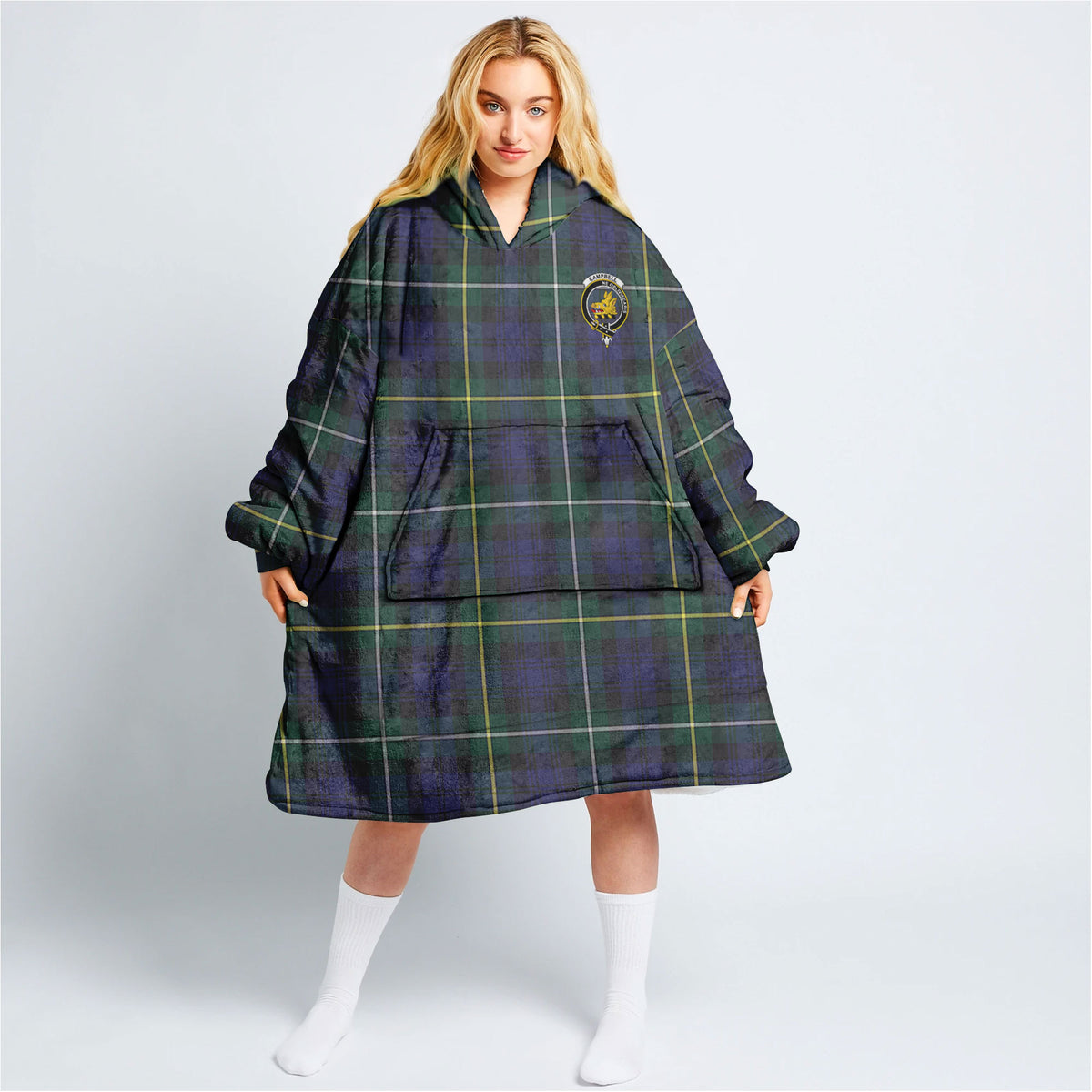 Campbell Argyll Modern Tartan Hoodie Blanket