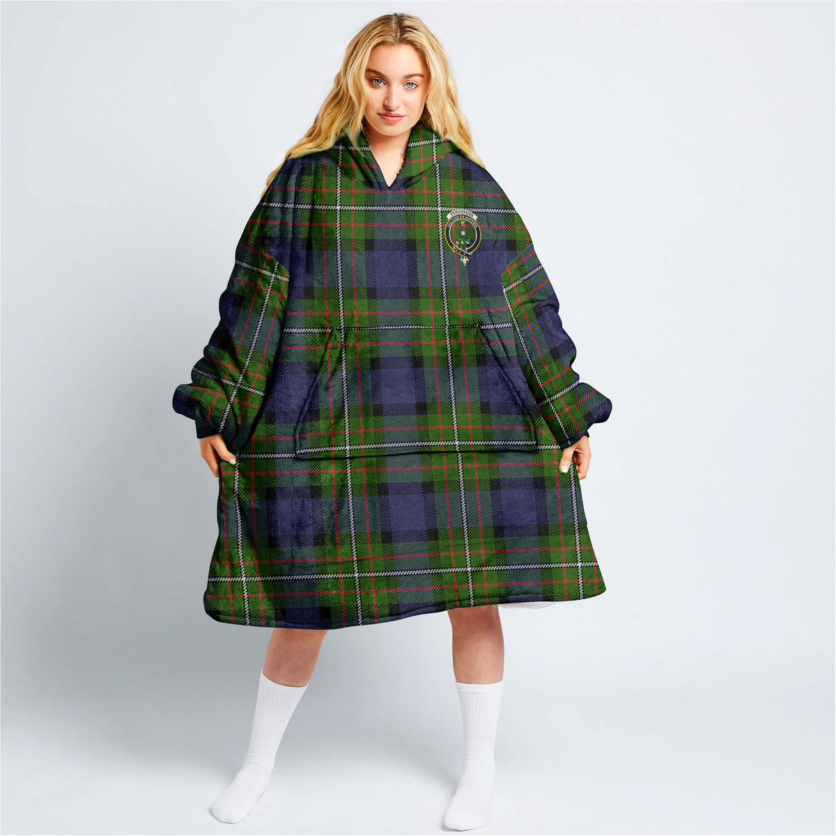 Fergusson Modern Tartan Hoodie Blanket