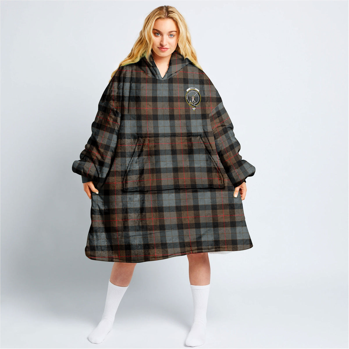 Gunn Weathered Tartan Hoodie Blanket