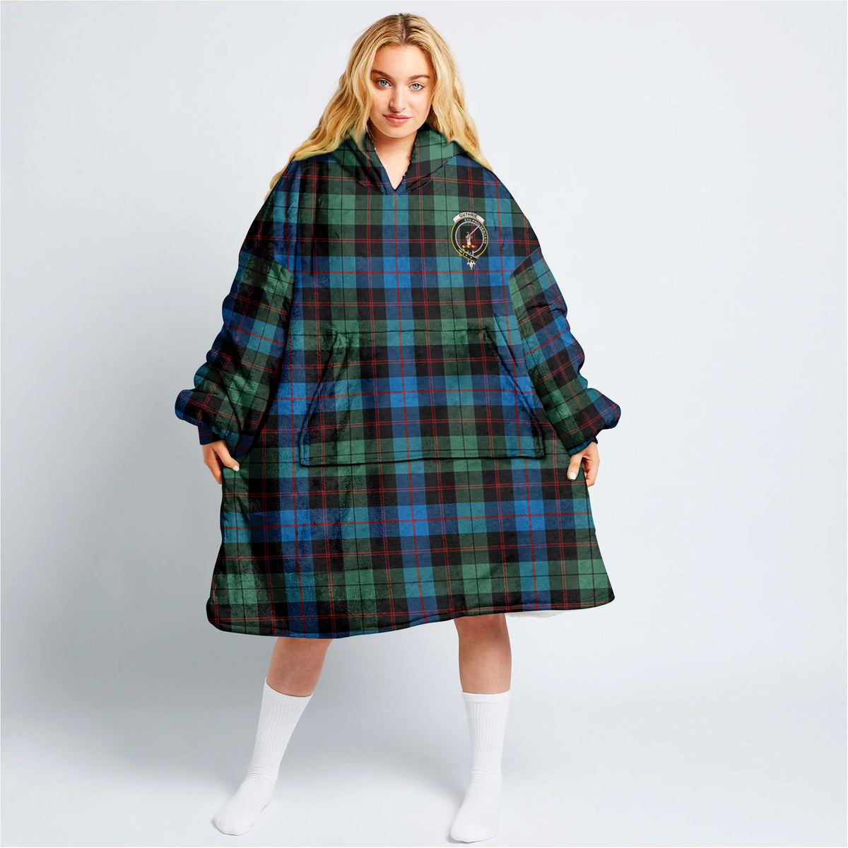 Guthrie Ancient Tartan Hoodie Blanket