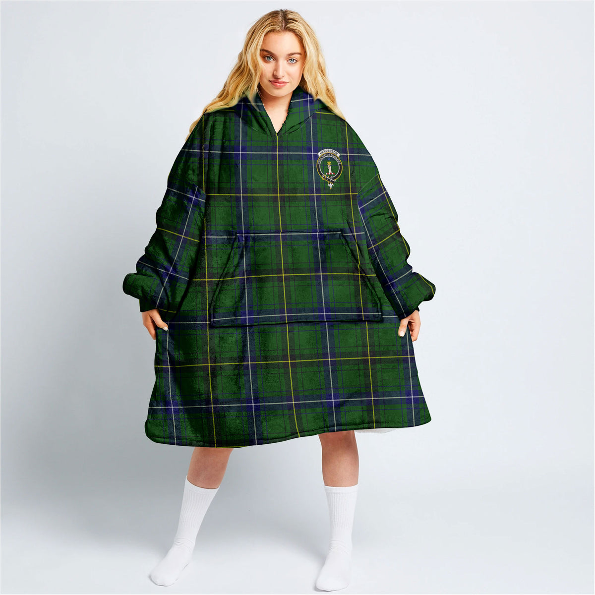 Henderson Modern Tartan Hoodie Blanket