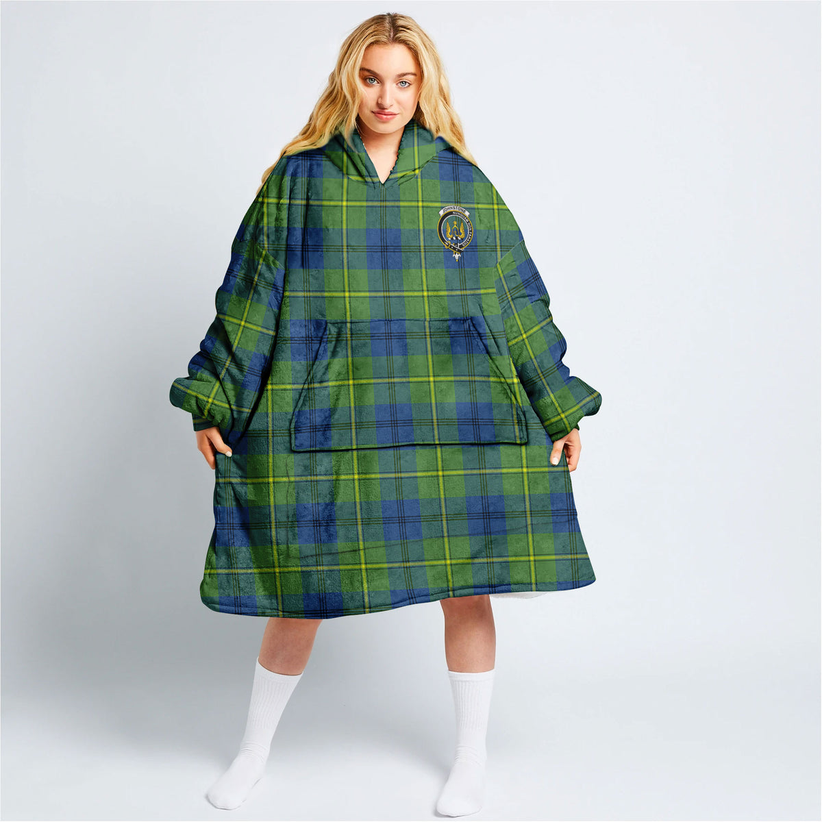 Johnstone Ancient Tartan Hoodie Blanket