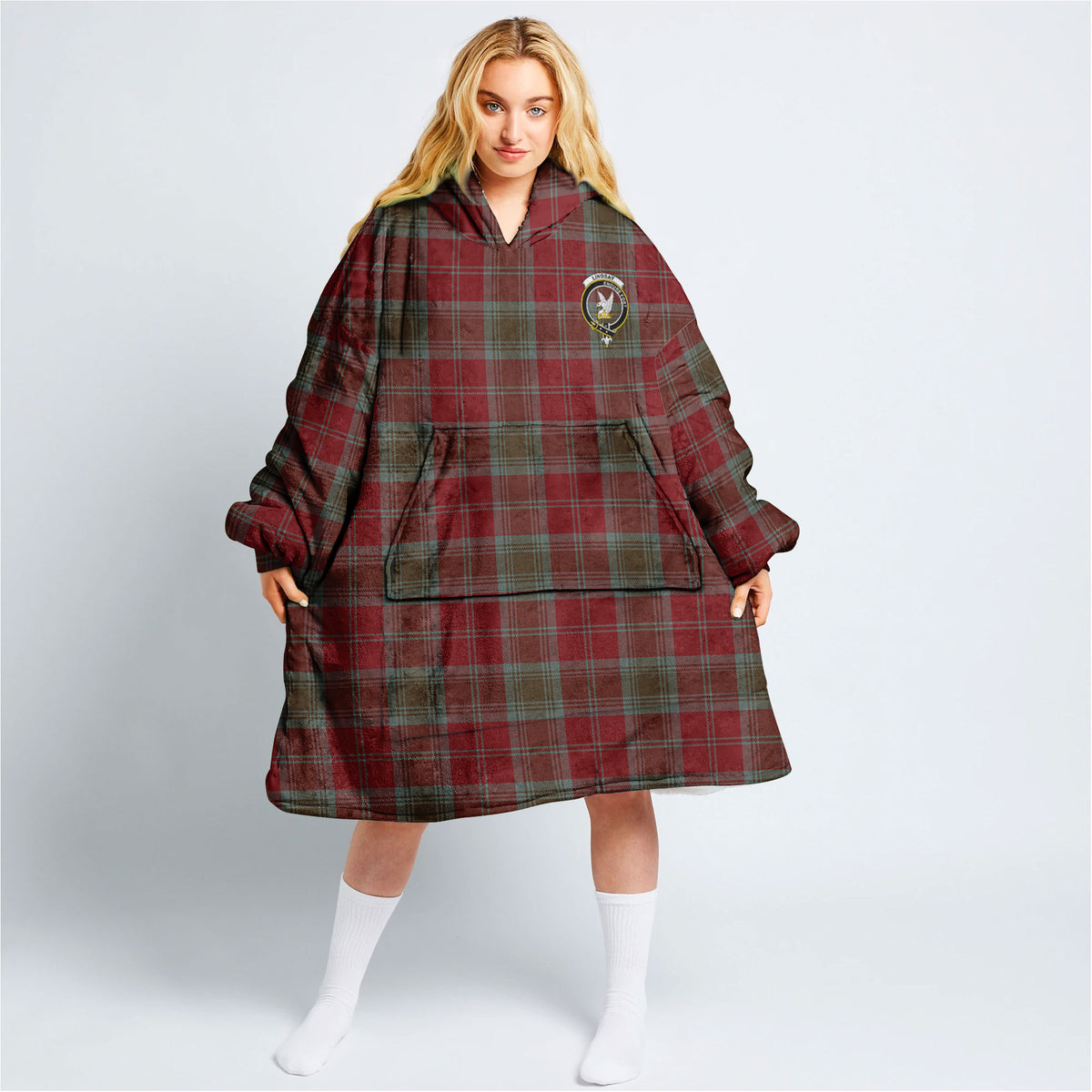 Lindsay Weathered Tartan Hoodie Blanket