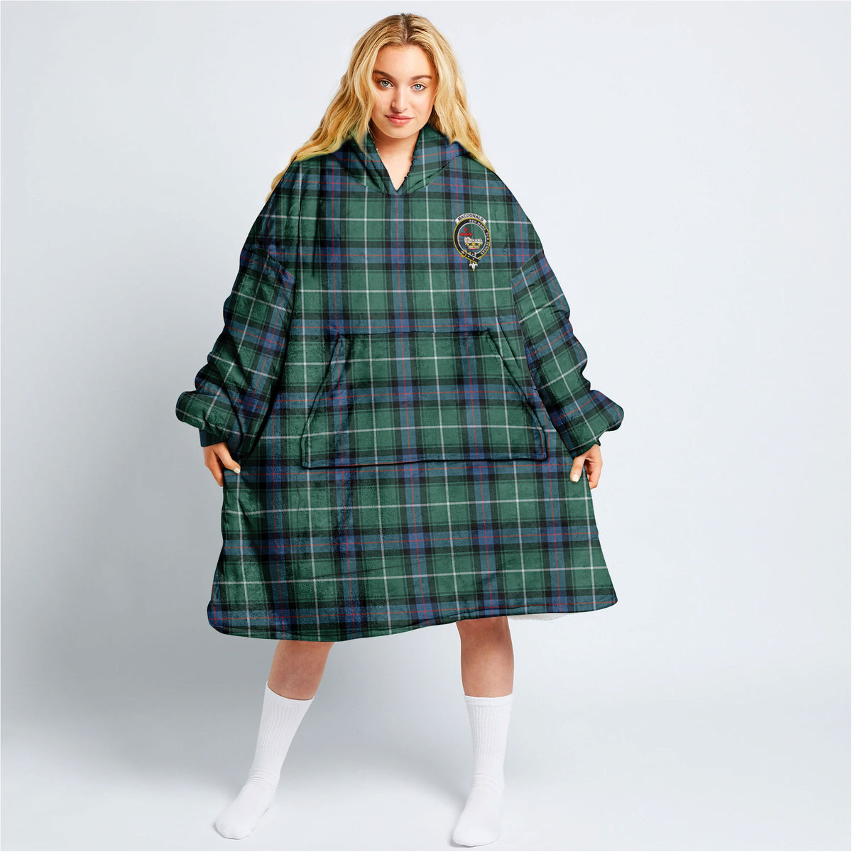 MacDonald of the Isles Hunting Ancient Tartan Hoodie Blanket