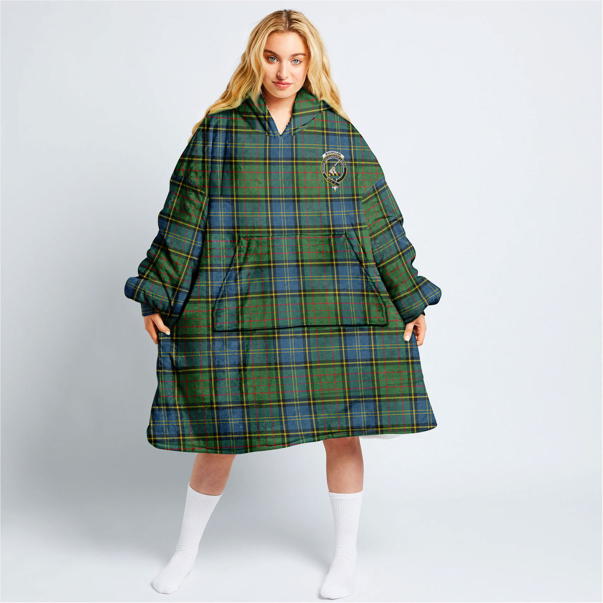 MacMillan Hunting Ancient Tartan Hoodie Blanket