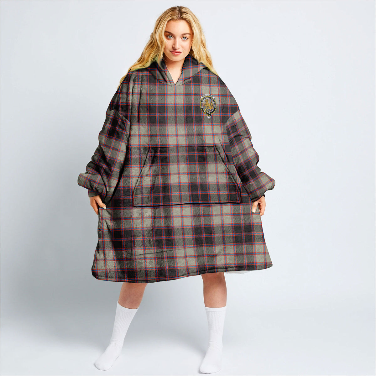 MacPherson Hunting Ancient Tartan Hoodie Blanket