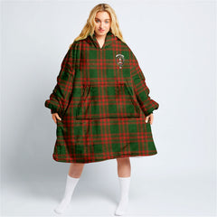 Menzies Green Modern Tartan Hoodie Blanket