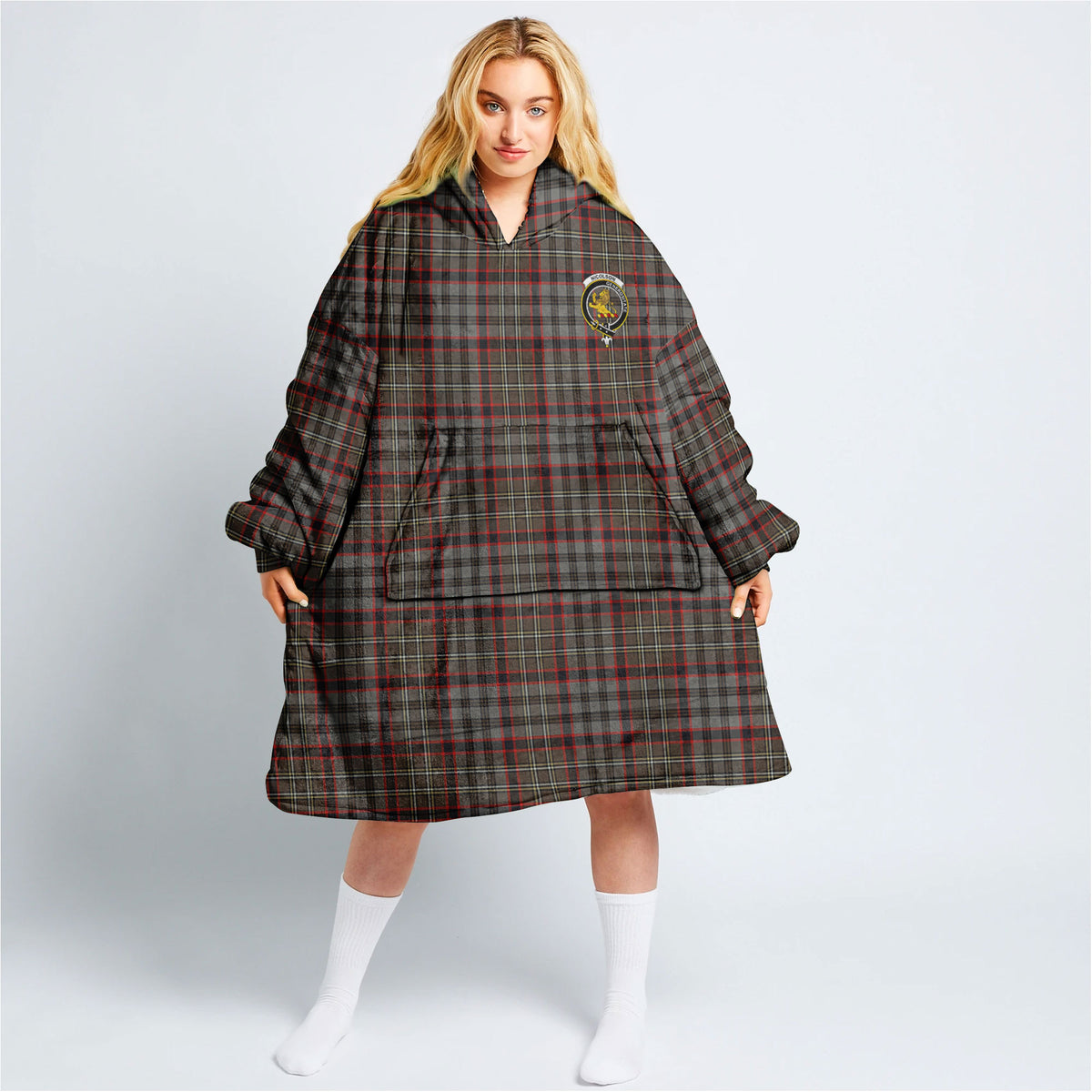 Nicolson Hunting Weathered Tartan Hoodie Blanket