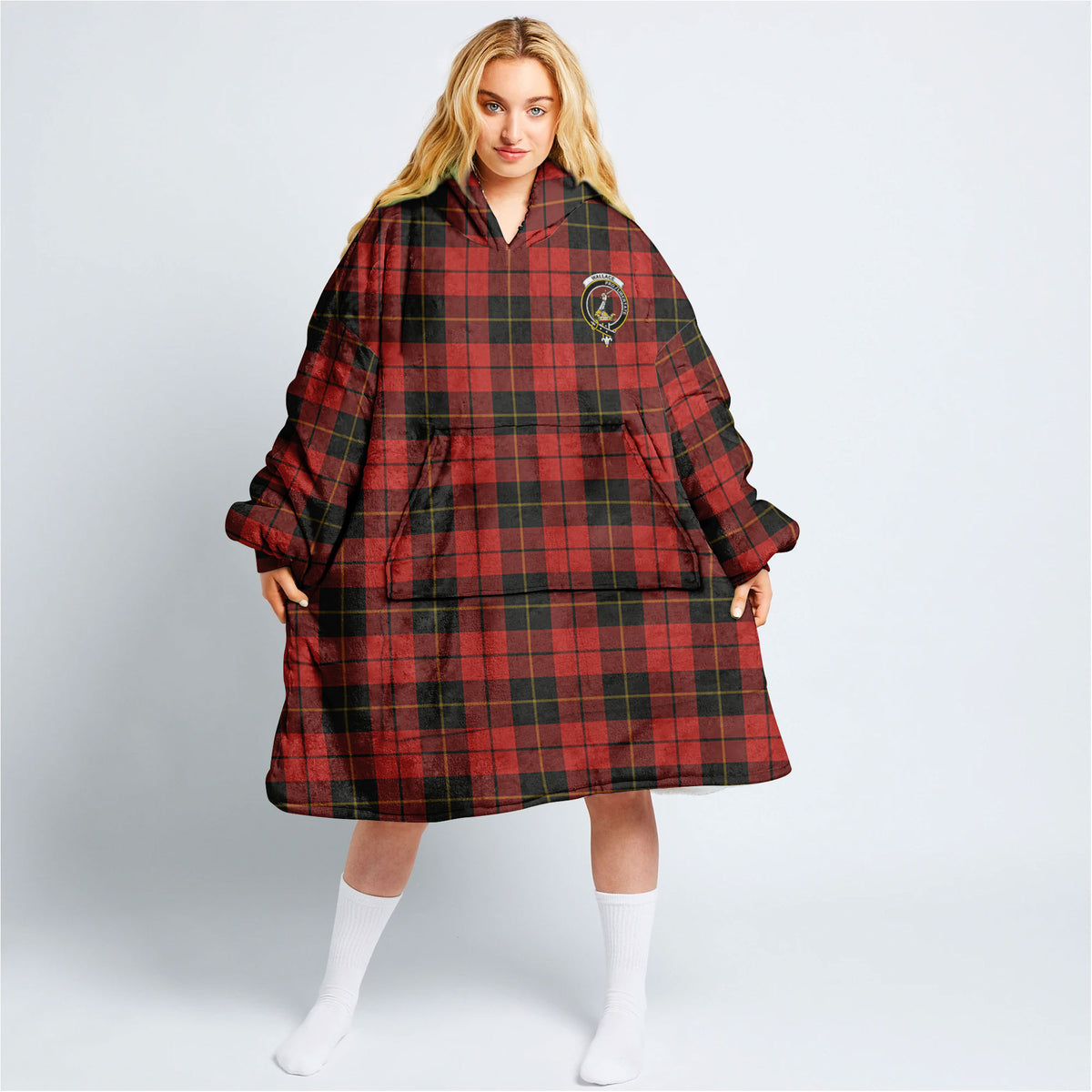 Wallace Weathered Tartan Hoodie Blanket