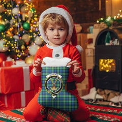 Gordon Ancient Tartan Crest Christmas Stocking