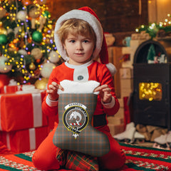 Kennedy Weathered Tartan Crest Christmas Stocking