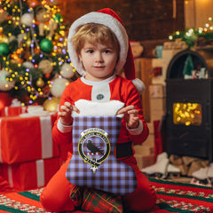 Rutherford Tartan Crest Christmas Stocking