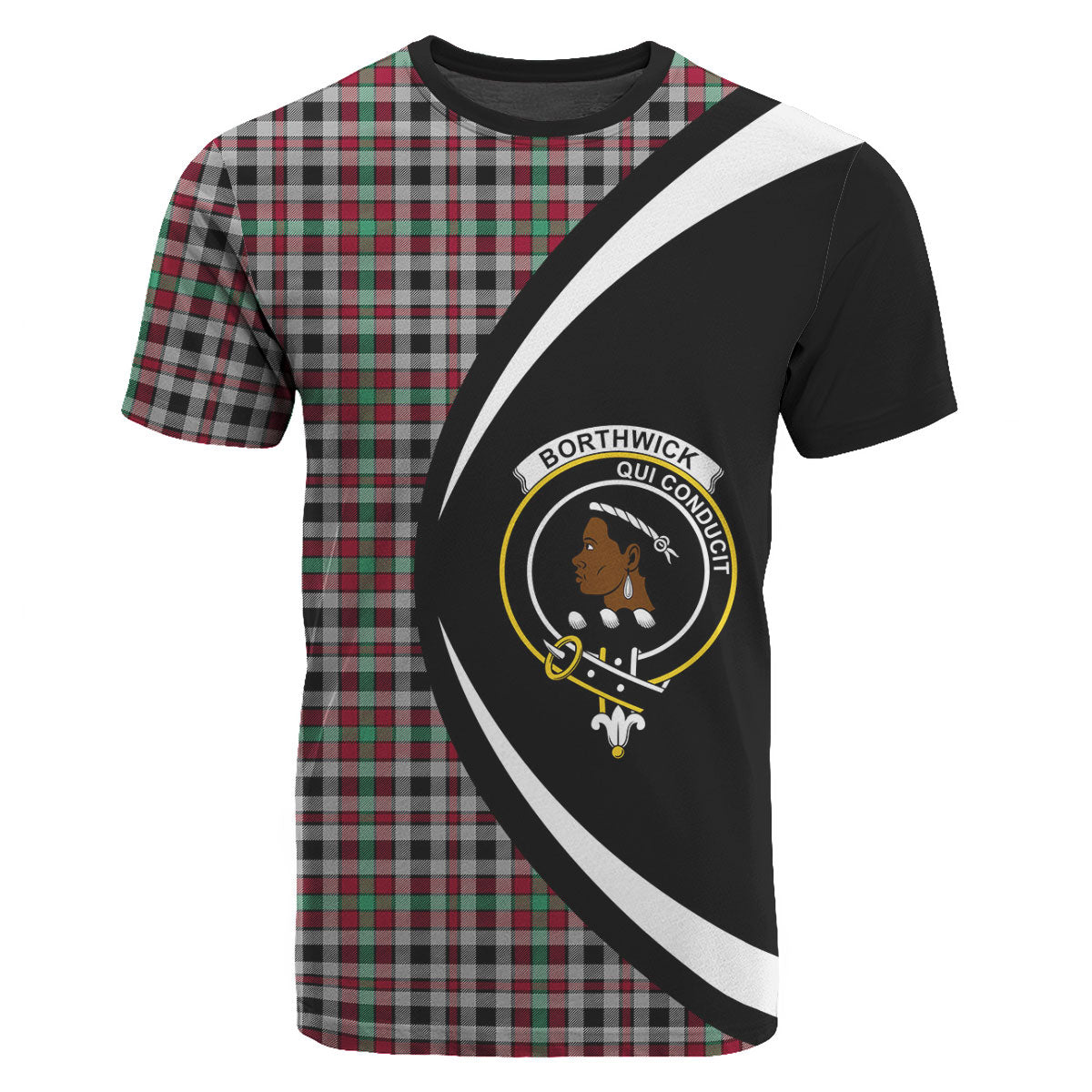 Borthwick Ancient Tartan Crest T-shirt - Circle Style