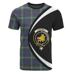 Campbell Argyll Modern Tartan Crest T-shirt - Circle Style