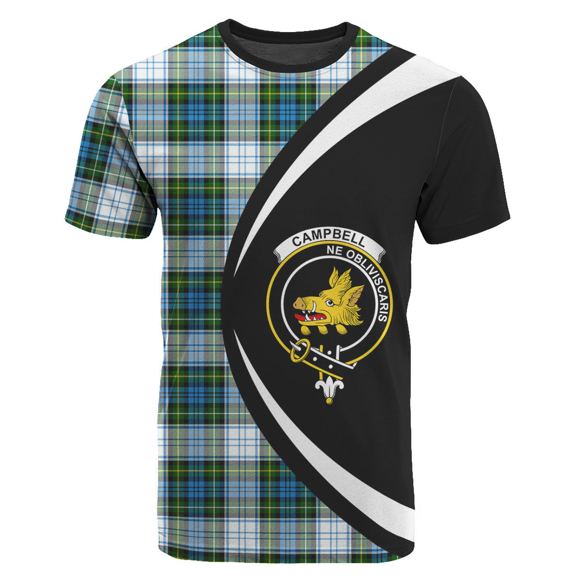 Campbell Dress Tartan Crest T-shirt - Circle Style