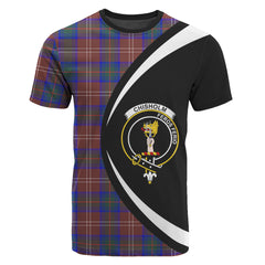 Chisholm Hunting Modern Tartan Crest T-shirt - Circle Style