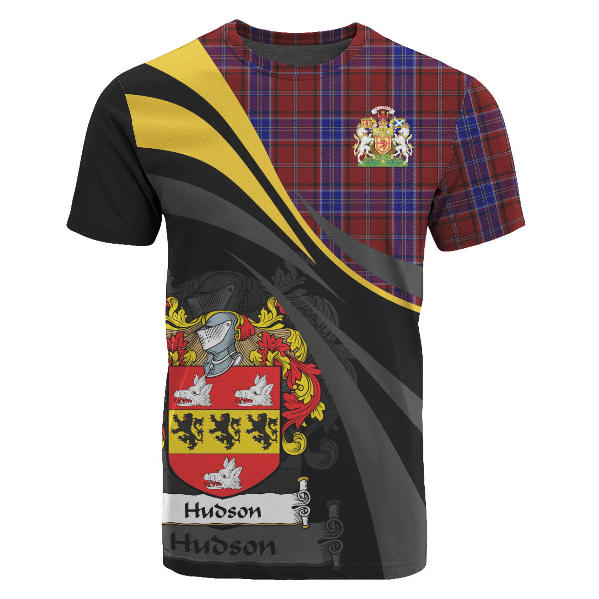 Hudson Tartan T-Shirt - Royal Coat Of Arms Style