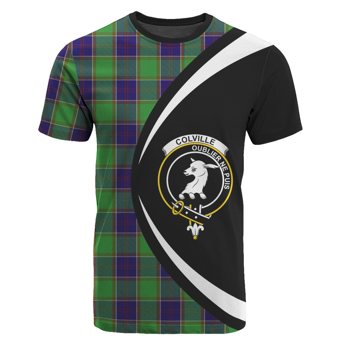 Colville Tartan Crest T-shirt - Circle Style