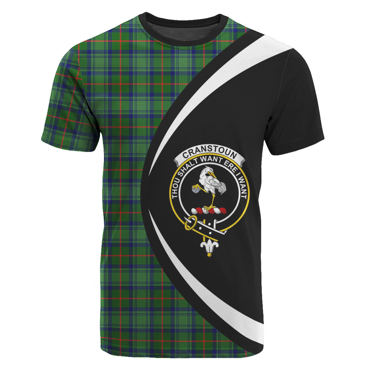 Cranstoun Tartan Crest T-shirt - Circle Style