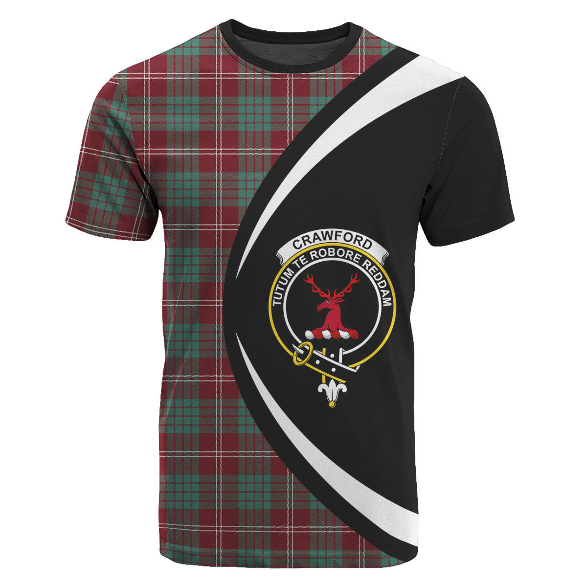 Crawford Modern Tartan Crest T-shirt - Circle Style