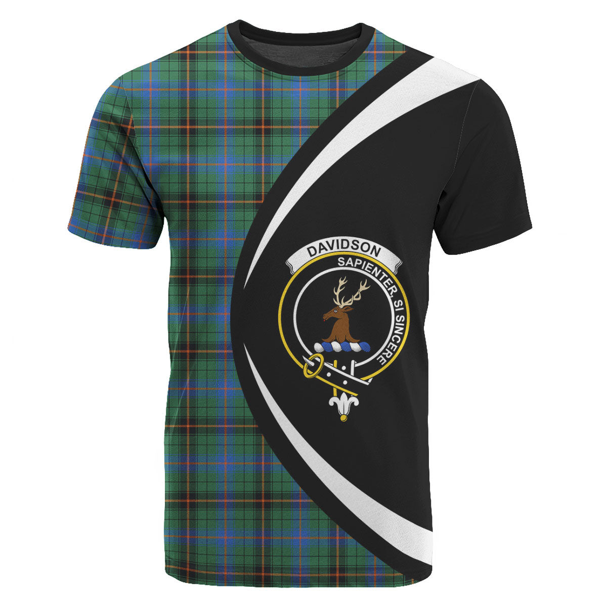 Davidson Ancient Tartan Crest T-shirt - Circle Style