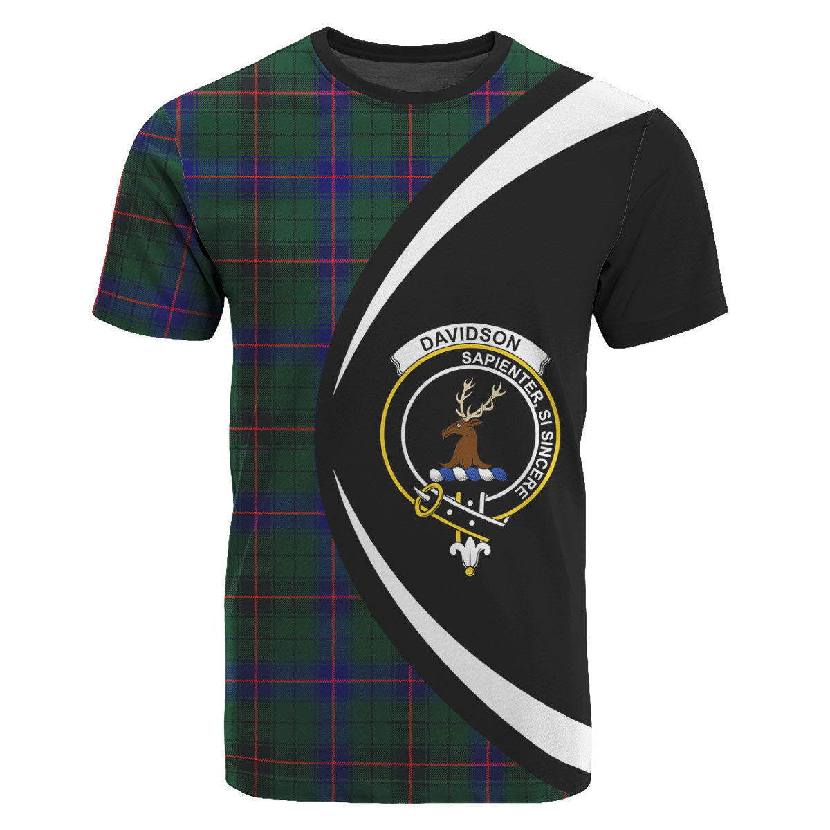 Davidson Modern Tartan Crest T-shirt - Circle Style