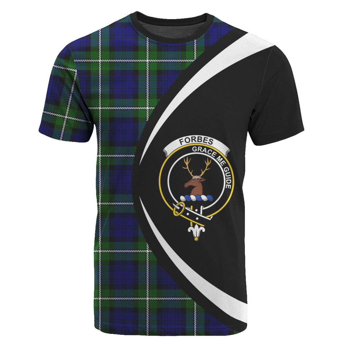 Forbes Modern Tartan Crest T-shirt - Circle Style