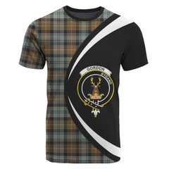 Gordon Weathered Tartan Crest T-shirt - Circle Style