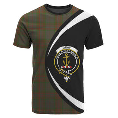 Gray Tartan Crest T-shirt - Circle Style