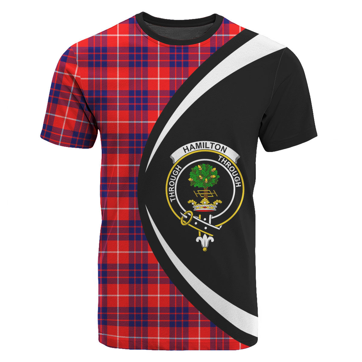 Hamilton Modern Tartan Crest T-shirt - Circle Style