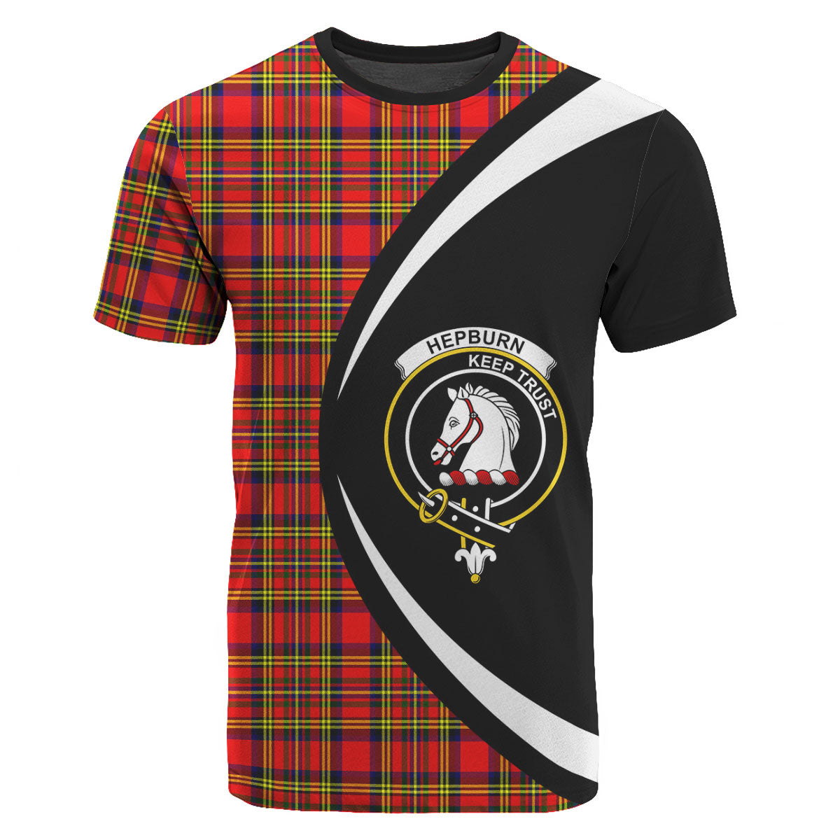 Hepburn Tartan Crest T-shirt - Circle Style