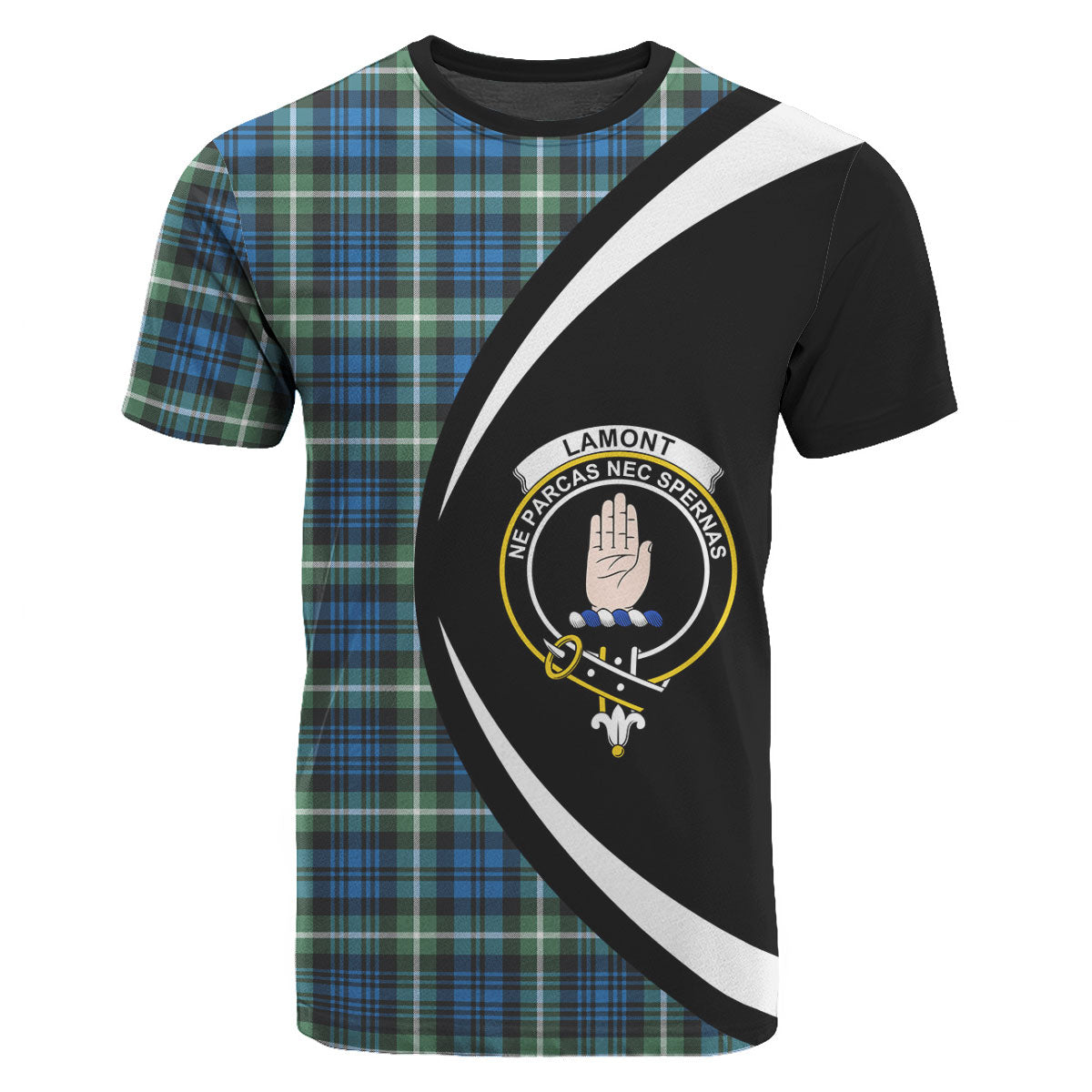 Lamont Ancient Tartan Crest T-shirt - Circle Style