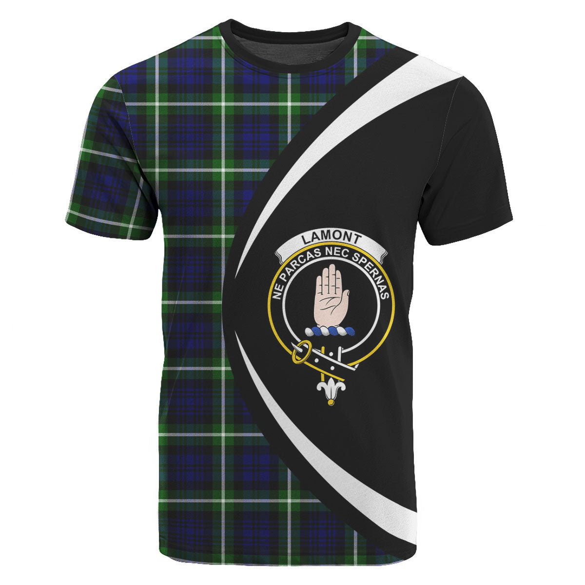 Lamont Modern Tartan Crest T-shirt - Circle Style