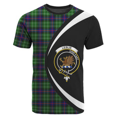 Leslie Hunting Tartan Crest T-shirt - Circle Style